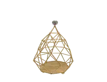 Gold Geometric Metal Candle Holder