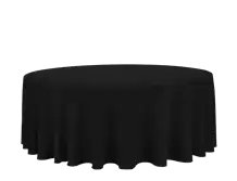 8 Seater Round Table with Black Cloth