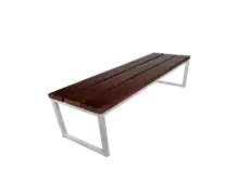 Loft Metal and Wood Bench