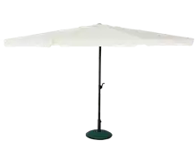 3.3 x 3.3 Beige Outdoor Umbrella With Base
