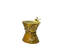 Golden Mubraka Incense Burner-Flower Design