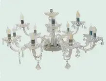Silver Crystal Chandeliers-12 Bulbs