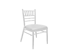 Chiavari Chair White-Leather White Cushion