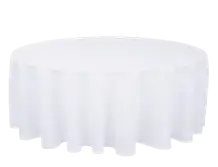 10 Seater Round Table with White Cloth