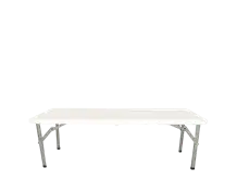 Foldable White Rectangular Table