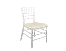 Acrylic Chiavari Chair-Beige Cushion