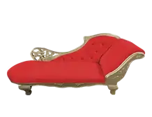 Bridal Villa Antique Sofa designs Solid Wood Chaise Lounge-Red