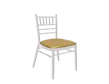 Chiavari Chair White-Golden Button Cushion