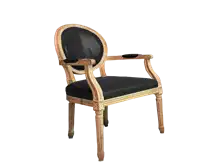 Dior Dining Chair with Arm-Black Seat