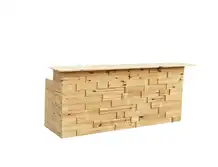 3D Wooden Pallet Bar Counter