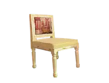 Antique Designed Dining Chair-Beige Seats
