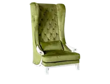 King High Chair-Green Velvet
