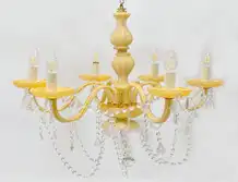 Golden Amber Chandeliers-6 Bulbs