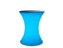 LED Cocktail Table Round Fitted Glass Top
