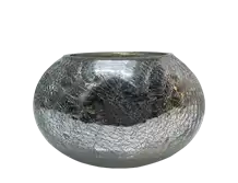 Silver Mirror Round Vase