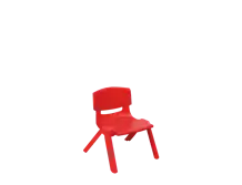 Plastic Colored Kids Chair - Red