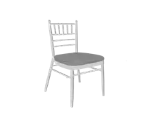 Chiavari Chair White-Silver Cushion