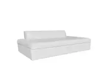 2 Seater White Leather Sofa