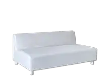 2 Seaters Sofa White Leather Sofa