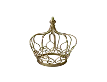 Bronze Metal Decorative Jeweled Crown